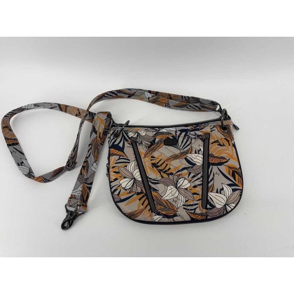 Lug‎ Swivel Convertible Expandable Crossbody, Wristlet, Lily Grey Floral